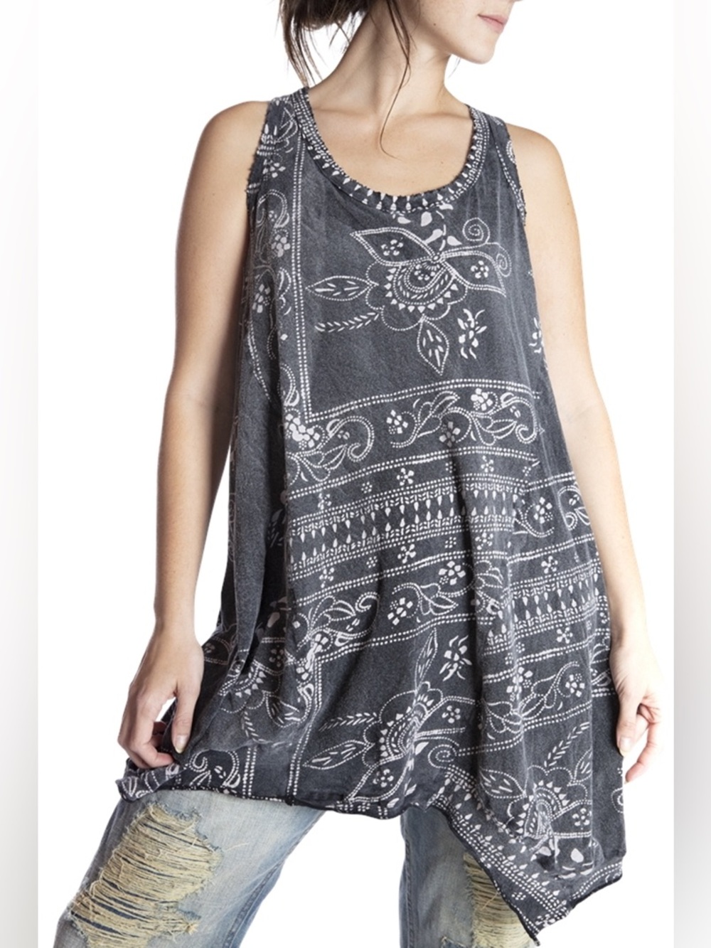 Magnolia Pearl Bali Block Print Paz Tank